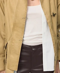 Mango Women's Leather-Effect Straight Pants