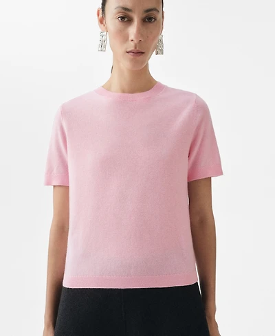 Mango Women's Short-Sleeved Wool Sweater