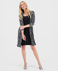 Connected Women's Layered-Look Jacket Dress