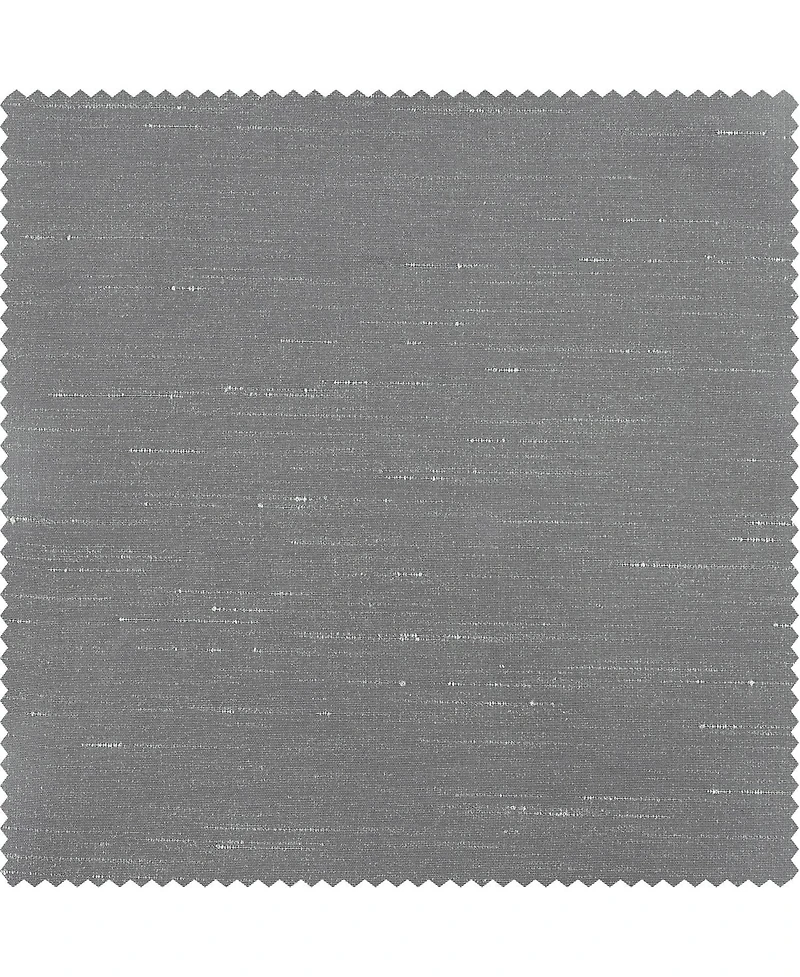 Half Price Drapes Storm Grey Vintage Textured Faux Dupioni Silk Curtain