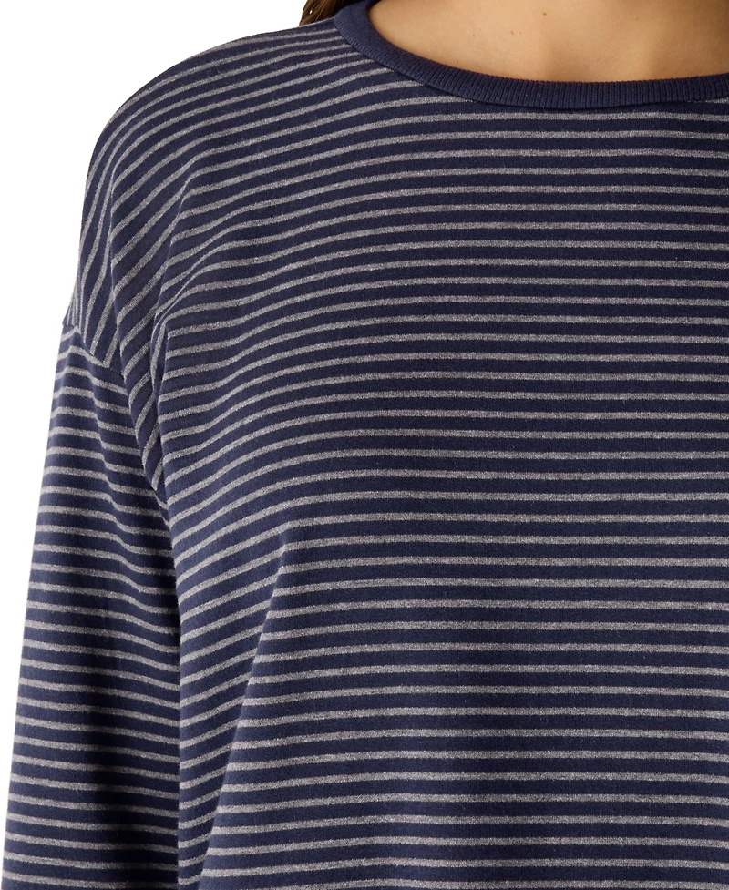 Eileen Fisher Women's Round Neck Cropped Box Top