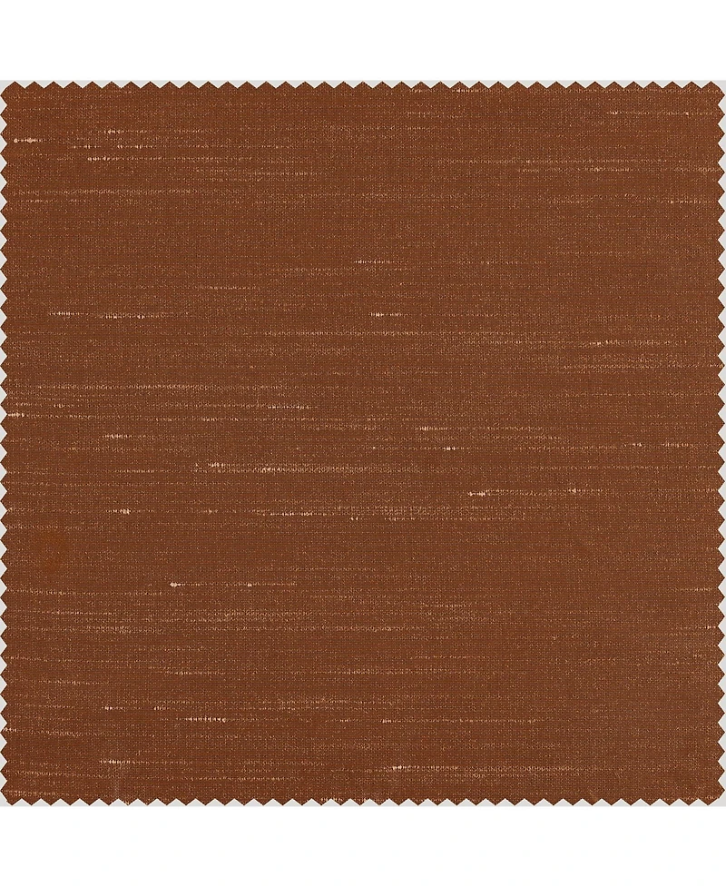 Half Price Drapes Copper Kettle Vintage Textured Faux Dupioni Silk Blackout Curtain