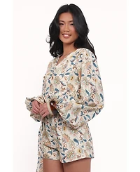 Petal and Pup Women's Soul Belted Romper - Paisley