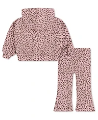 Nike Girls 2T-6X 2-Piece Animal Print Hoodie and Flared Pants Set