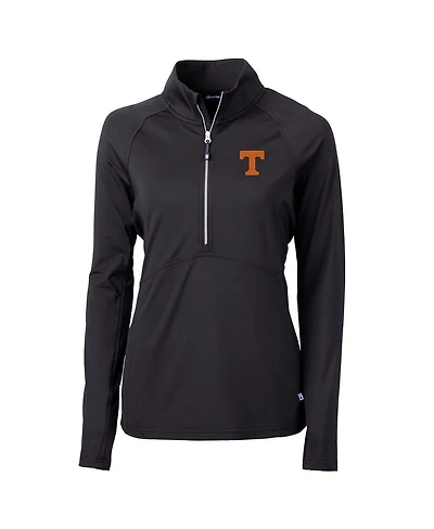 Cutter & Buck Women's Black Tennessee Volunteers Adapt Eco Knit Half-Zip Pullover Jacket