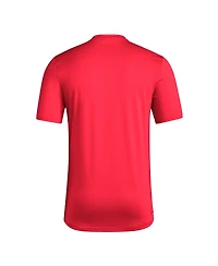 Adidas Men's Scarlet Nebraska Huskers Basketball Practice Net Arch Pregame T-Shirt