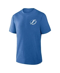 Fanatics Men's Heather Blue Tampa Bay Lightning Fan Lanes Tri-Blend T-Shirt
