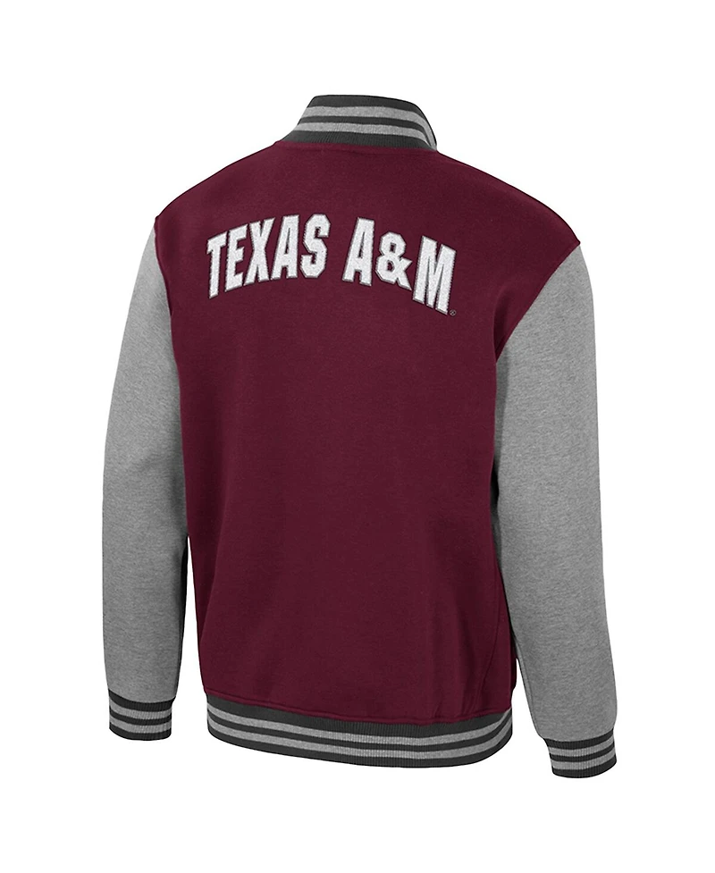 Colosseum Men's Maroon Texas A&M Aggies Ambi-Turner Full-Zip Varsity Jacket