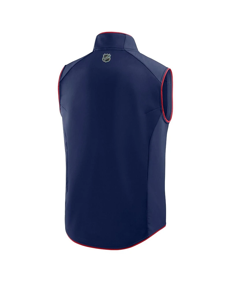 Fanatics Men's Navy New York Rangers Authentic Pro Rink Full-Zip Vest