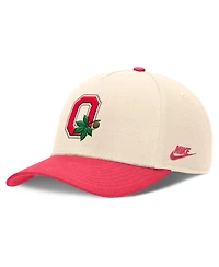 Nike Men's Natural/Scarlet Ohio State Buckeyes Academic Rise Dri-fit Adjustable Hat