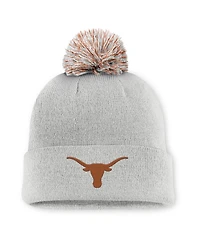 Nike Men's Gray Texas Longhorns Primetime Peak Campus Cuffed Pom with Knit Hat