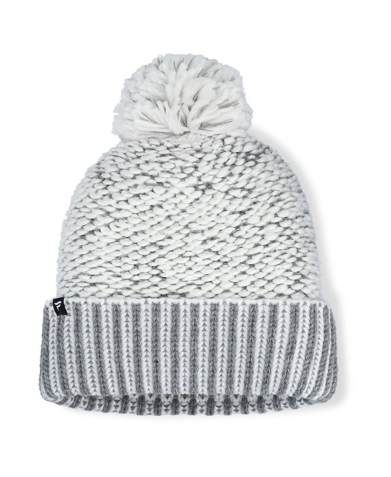 Fanatics Women's White/Gray Minnesota Wild Fundamental Mist Cuffed Pom with Knit Hat