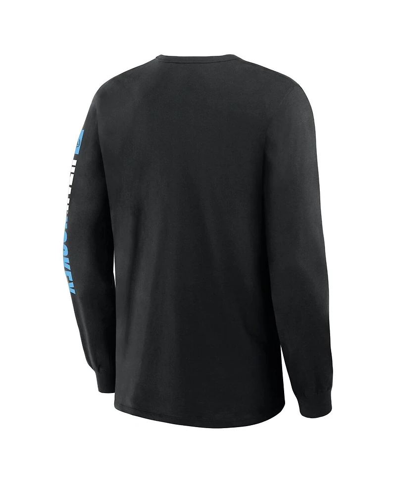 Fanatics Men's Black Utah Hockey Club Goal Crease Legacy Long Sleeve T-Shirt