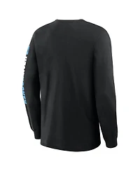 Fanatics Men's Black Utah Hockey Club Goal Crease Legacy Long Sleeve T-Shirt