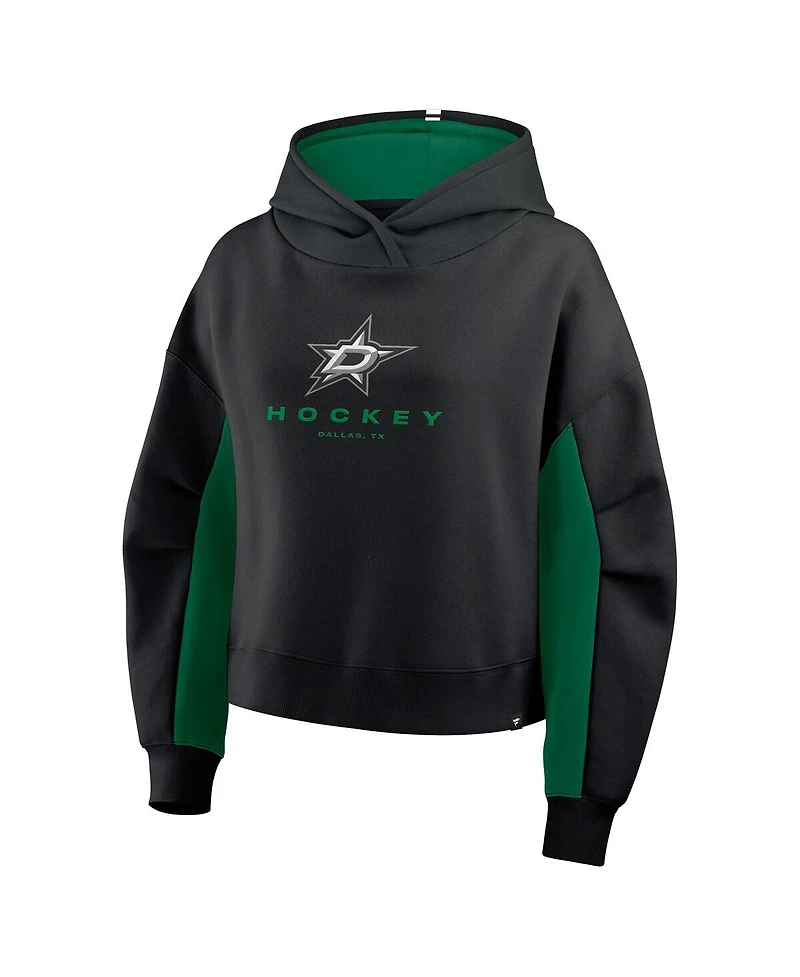 Fanatics Women's Black Dallas Stars Back Check Boxy Hoodie