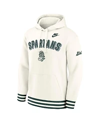 Nike Men's Cream Michigan State Spartans Legacy Retro Pullover Hoodie