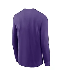 Nike Men's Purple Lsu Tigers Legacy Arched Logo Long Sleeve T-Shirt