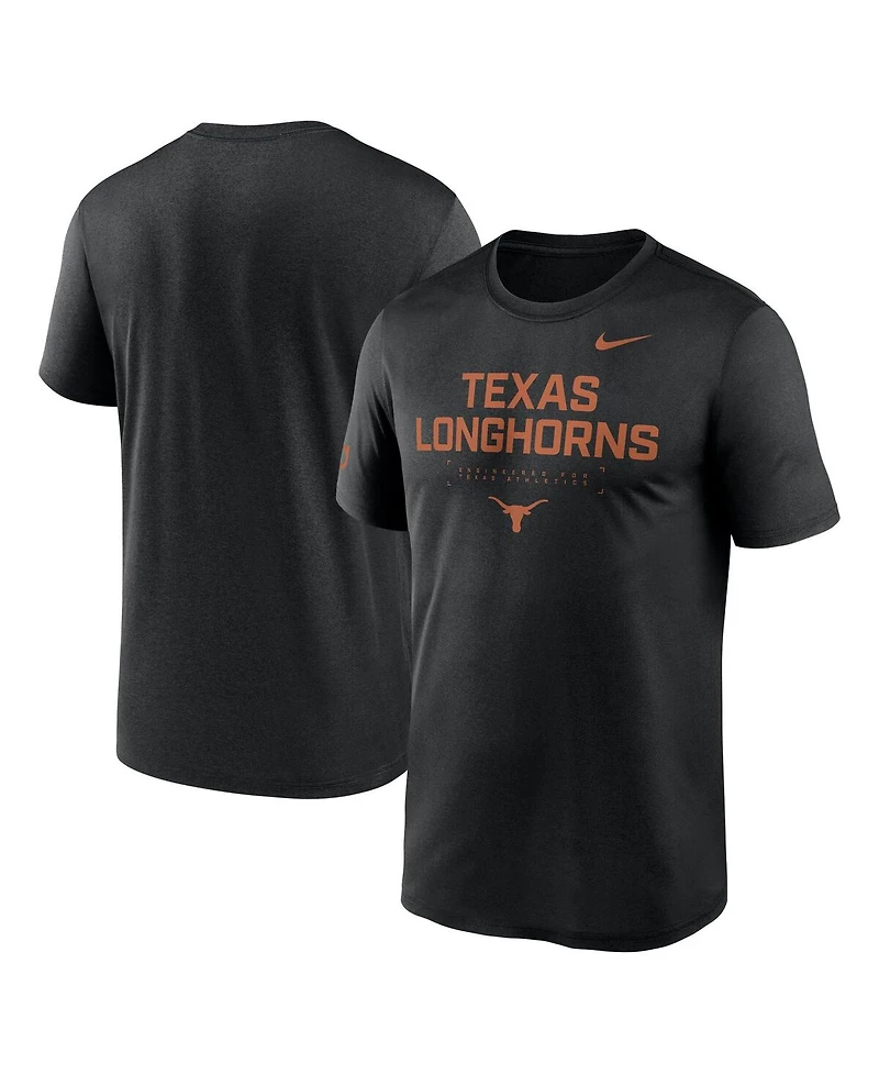 Nike Men's Black Texas Longhorns 2025 Courtside Basketball Performance T-Shirt