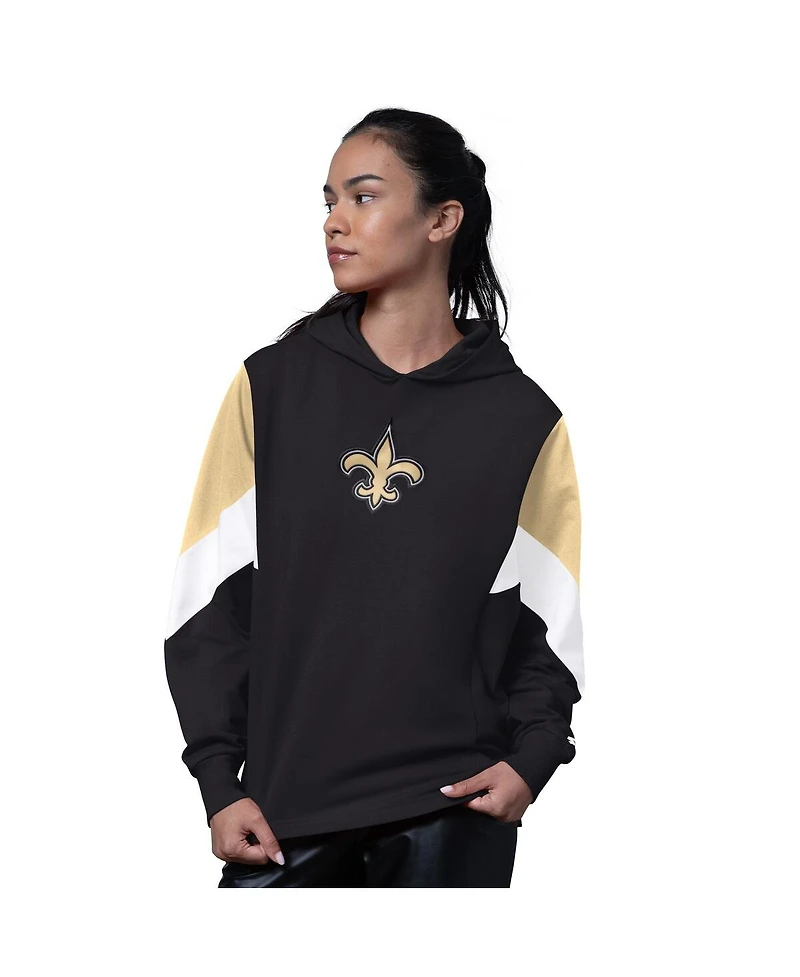 Starter Women's Black New Orleans Saints Scrimmage Hoodie