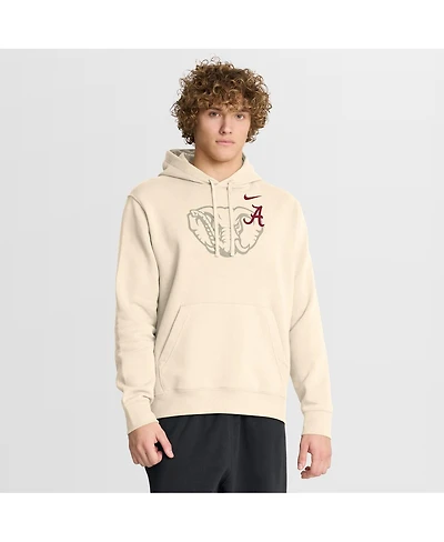 Nike Men's Cream Alabama Crimson Tide Campus Shadow Hoodie
