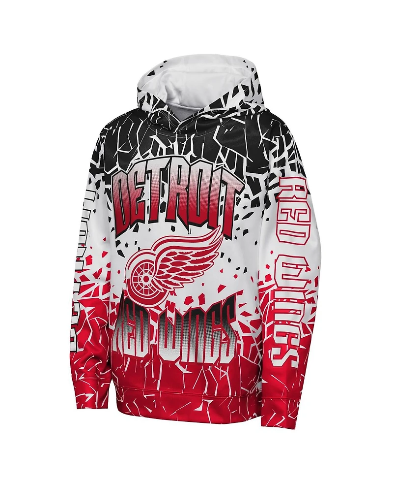 Outerstuff Big Boys and Girls Black Detroit Red Wings Frozen Frenzy Hoodie