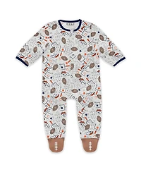 Wear by Erin Andrews Baby Boys and Girls Newborn 2-Piece Denver Broncos Sleep Play Full-Zip Sleeper Bib Set