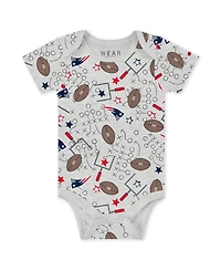 Wear by Erin Andrews Baby Boys and Girls Newborn 3-Piece New England Patriots Turn Me Around Bodysuits Pant Set