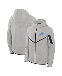 Nike Men's Heather Gray Detroit Lions Tech Fleece Full-Zip Windrunner Hoodie
