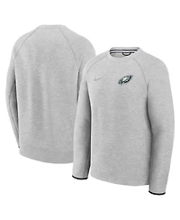 Nike Men's Heather Gray Philadelphia Eagles Tech Fleece Raglan Sweatshirt