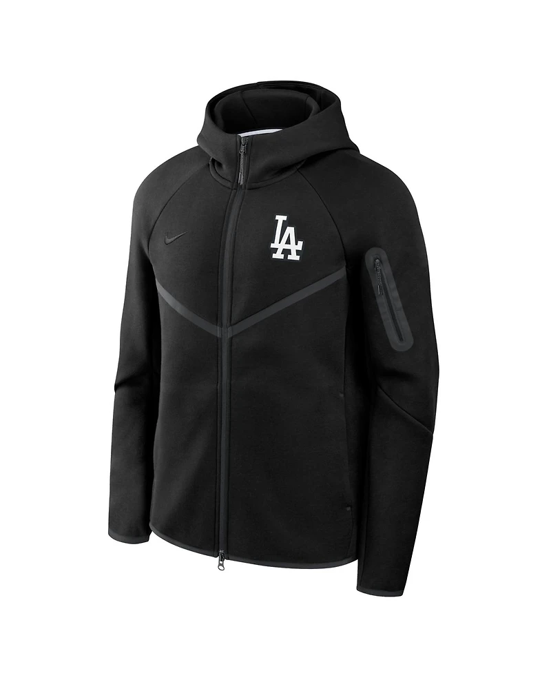 Nike Men's Black Los Angeles Dodgers Tech Fleece Windrunner Full-Zip Hoodie Jacket