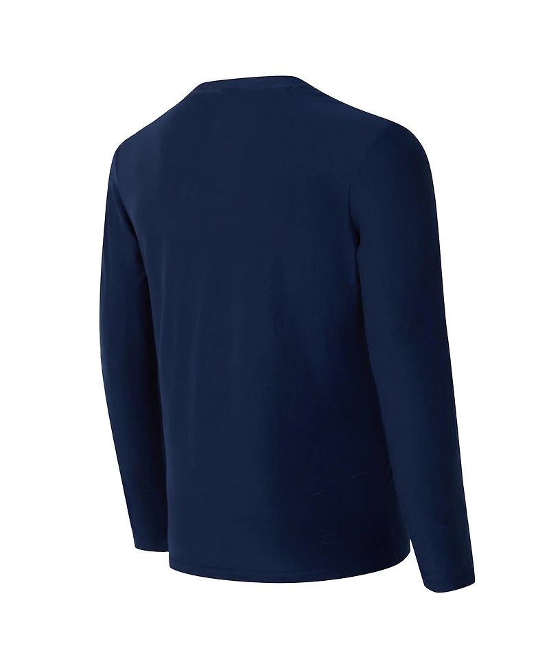 Concepts Sport Men's 2-Piece Navy Denver Broncos Chestnut Long Sleeve Top and Pants Set