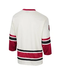 Colosseum Men's Cream Arkansas Razorbacks Puck Proud Fashion Hockey Jersey