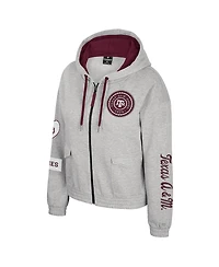 Colosseum Women's Gray Texas A&M Aggies Alfie Full-Zip Hoodie Jacket