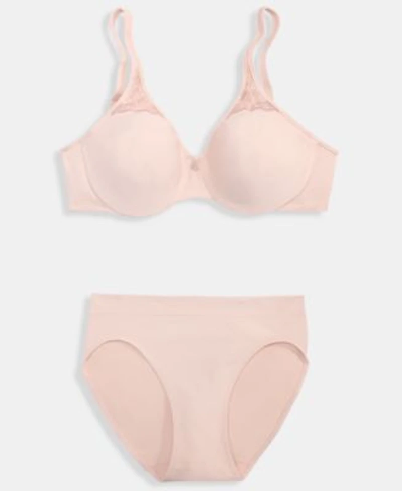 Bali Womens Passion For Comfort Seamless Underwire Minimizer Bra One Smooth U Smoothing Hi Cut Brief Underwear