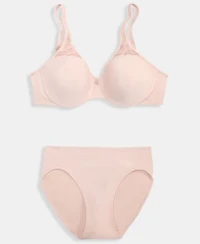 Bali Womens Passion For Comfort Seamless Underwire Minimizer Bra One Smooth U Smoothing Hi Cut Brief Underwear