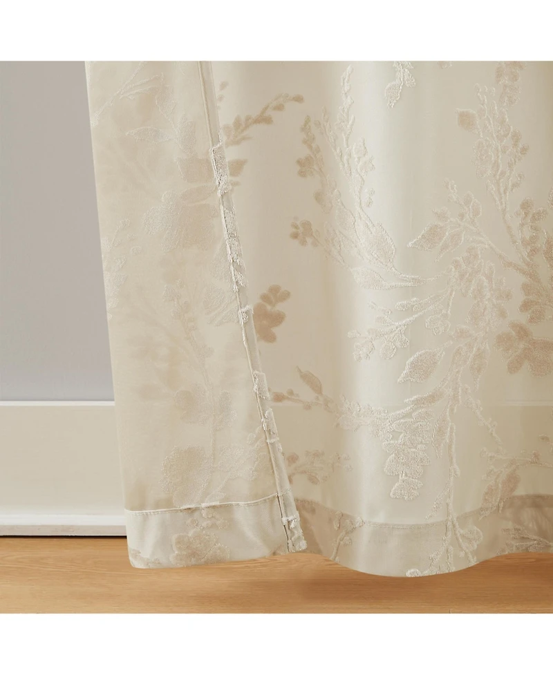 5th Avenue Lux Lark Burn Out Grommet Window Curtain Panel Pair 2 Piece Window Curtain