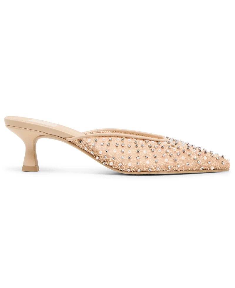 Dolce Vita Women's Cleo Imitation Pearl Pointed Toe Mule Pumps