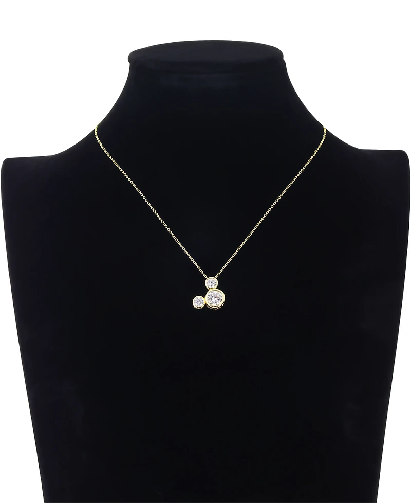 Disney Mickey Mouse Cubic Zirconia Pendant Necklace and Earring Set