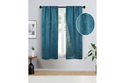 Superior Senna Textured Blackout Curtain Set of 2 Panels