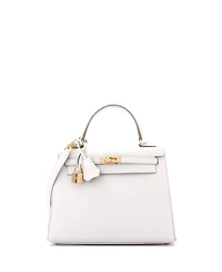 Pre-Owned Hermes Kelly 25 Handbag Grey Epsom with Gold Hardware