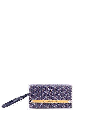 Pre-Owned Goyard Mini Monte Carlo Clutch Coated Canvas