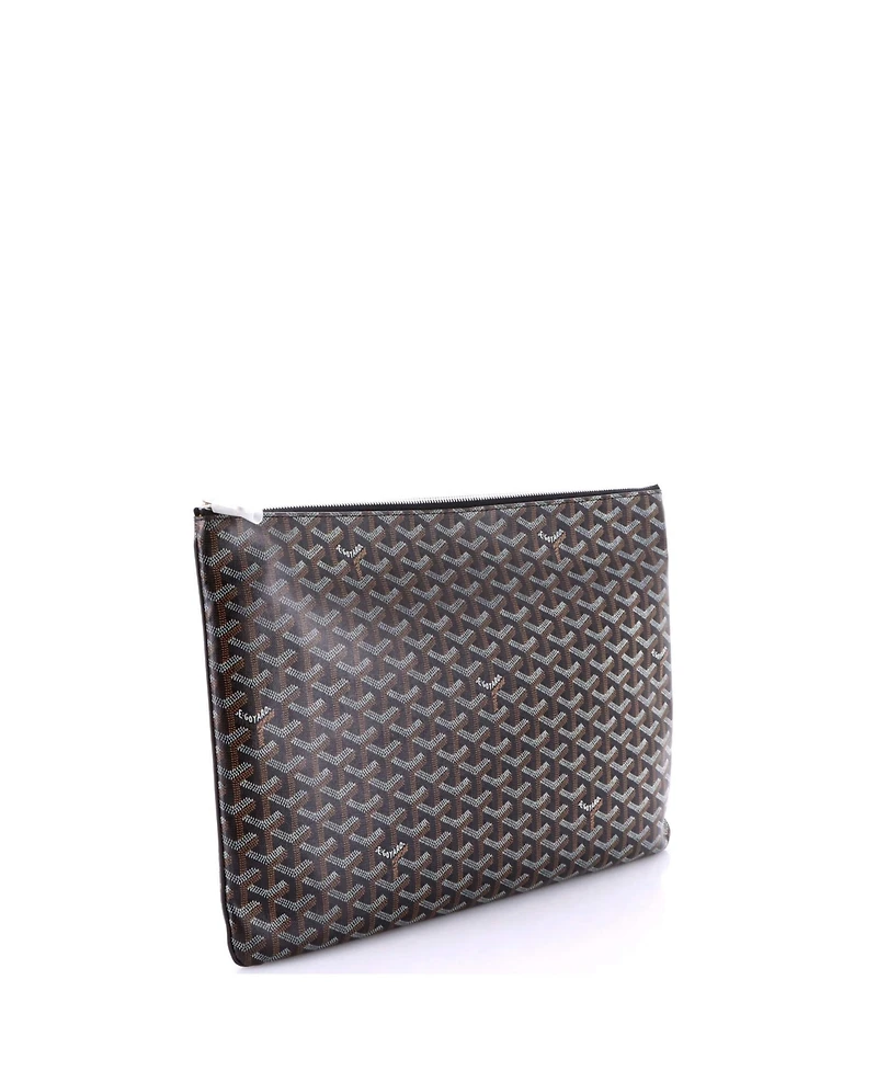 Pre-Owned Goyard Gm Senat Zip Pouch Coated Canvas