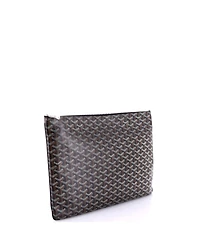 Pre-Owned Goyard Gm Senat Zip Pouch Coated Canvas