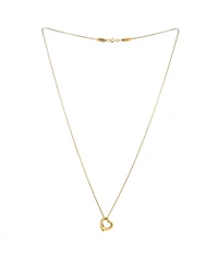 Pre-Owned Tiffany & Co. Elsa Peretti Open Heart 3 Diamonds Pendant Necklace