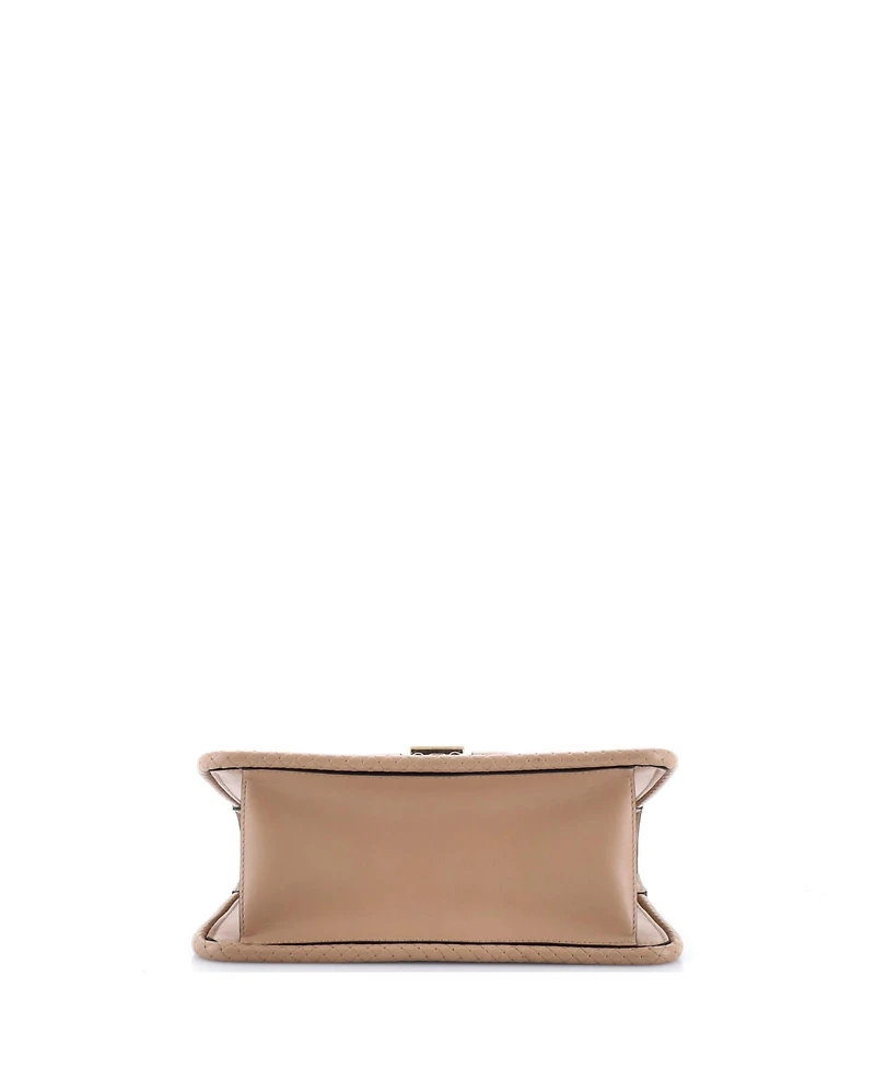 Pre-Owned Salvatore Ferragamo Medium Gancini Turnlock Flap Bag Leather