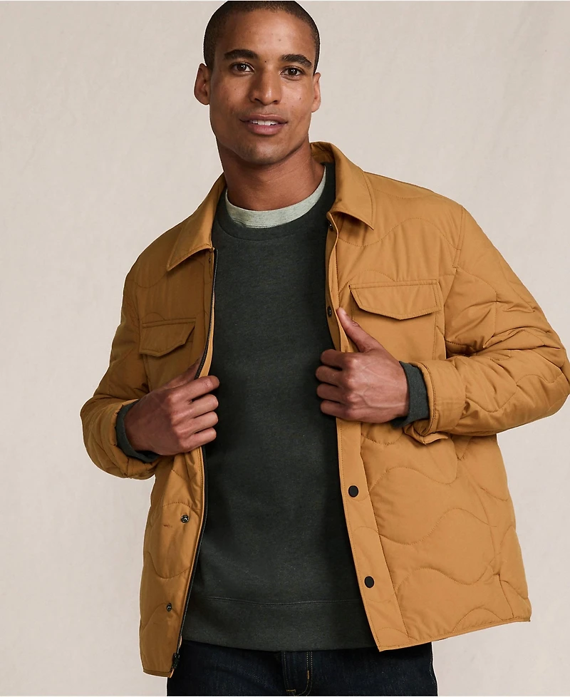 Lands' End Men's Quilted Insulated Shirt Jacket
