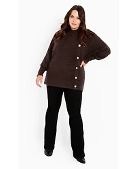 Avenue Women's Beata Asymmetrical Button Knit Sweater