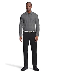 Pga Tour Men's Jaspe Print Long-Sleeve Golf Polo Shirt