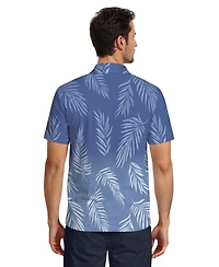 Pga Tour Men's Botanical Print Short-Sleeve Button-Down Woven Golf Shirt