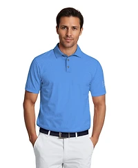 Pga Tour Men's Micro Geometric Print Short-Sleeve Golf Polo Shirt